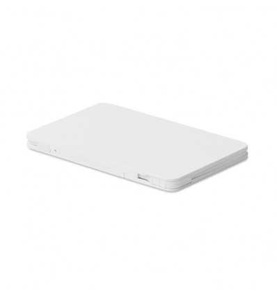 Powerbank ultra delgado inalámbrico personalizado Color Blanco