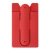 Tarjetero de silicona con cinta 3M y soporte barato Color Rojo