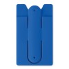 Tarjetero de silicona con cinta 3M y soporte para publicidad Color Azul Royal