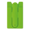 Tarjetero de silicona con cinta 3M y soporte para empresas Color Verde lima