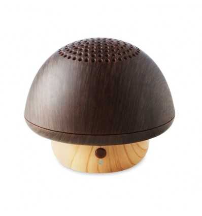 Altavoz bluetooth de madera con forma de seta personalizado Color Marrón