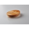 Vaso de cristal con tapa de bambú con anillo de silicona 250ml merchandising