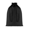 Bolsa grande de algodón negro para regalos publicitaria