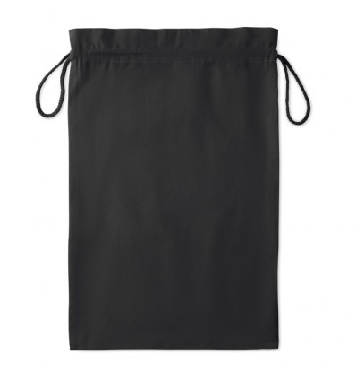 Bolsa grande de algodón negro para regalos personalizada Color Negro