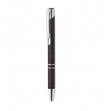 Bolígrafo ecológico con acabados plateados personalizado Color Negro