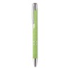 Bolígrafo ecológico con acabados plateados merchandising Color Verde