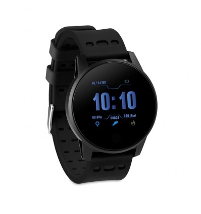 Reloj de actividad bluetooth con pulsera de silicona publicitario Color Negro