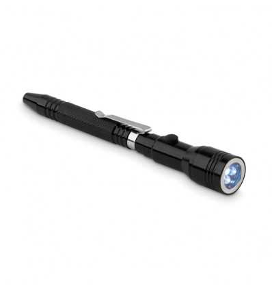 Linterna de aluminio con forma de bolígrafo personalizada Color Negro