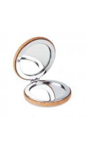 Espejo circular doble de corcho