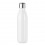 Botella de cristal con tapón de acero inoxidable 650 ml promocional Color Blanco