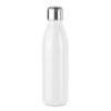 Botella de cristal con tapón de acero inoxidable 650 ml promocional Color Blanco