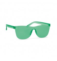 Gafas de sol de policarbonato para protección solar publicitaria Color Verde Transparente