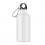 Botella de aluminio de una capa con mosquetón 400 ml merchandising Color Blanco