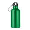 Botella de aluminio de una capa con mosquetón 400 ml para publicidad Color Verde