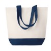 Bolsa canvas con base y asa de color con bolsillo interior barata Color Azul