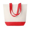 Bolsa canvas con base y asa de color con bolsillo interior promocional Color Rojo