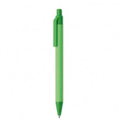 Bolígrafo de papel con clip y punta ecológicos para publicidad Color Verde lima
