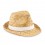 Sombrero de paja natural con cinta de poliéster barato Color Blanco