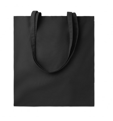 Bolsa algodón de colores con asas largas personalizada Color Negro