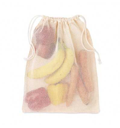 Bolsa rejilla de algodón para comida merchandising