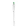 Bolígrafo transparente de plástico ecológico merchandising Color Verde