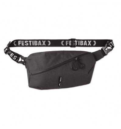 Bandolera Festibax antirrobo con correa ajustable personalizada Color Negro