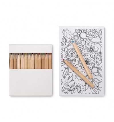 Set de dibujo y lapices para colorear personalizado Color Blanco