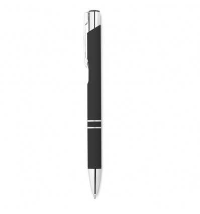 Bolígrafo con acabado de caucho personalizado Color Negro