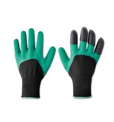 Set de guantes de jardín para cavar publicitario Color Verde