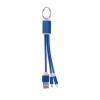 Llavero con multiconector USB barato Color Azul Royal