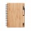 Cuaderno con tapa y bolígrafo de bambú personalizado Color Madera