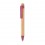 Bolígrafo de bambú con clip de color publicitario