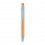 Bolígrafo de bambú con clip de color barato Color Azul