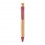 Bolígrafo de bambú con clip de color promocional Color Rojo