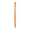 Bolígrafo de bambú con clip de color para publicidad Color Naranja