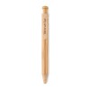 Bolígrafo de bambú con clip de color con logo