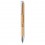 Bolígrafo bambú con pulsador de aluminio barato