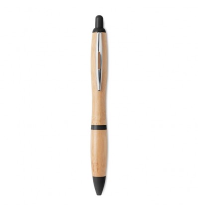 Bolígrafo ecológico de bambú y ABS personalizado Color Negro