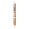 Bolígrafo ecológico de bambú y ABS promocional Color Blanco