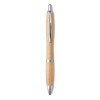 Bolígrafo ecológico de bambú y ABS para empresas Color Plata Mate