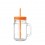 Jarra de cristal con tapa y pajita 450ml merchandising Color Naranja