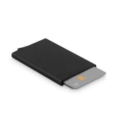 Tarjetero RFID de aluminio Secure personalizado Color Negro