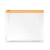 Neceser transparente con cierre zip merchandising Color Naranja Transparente