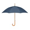 Paraguas RPET con mango madera barato Color Azul