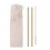 Set de pajitas de bambú con cepillo limpiador publicitario Color Beige