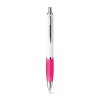 Bolígrafo con agarre de goma y clip de metal personalizado Color Rosa