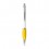 Bolígrafo con agarre de goma y clip de metal merchandising Color Amarillo