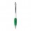 Bolígrafo con agarre de goma y clip de metal para publicidad Color Verde