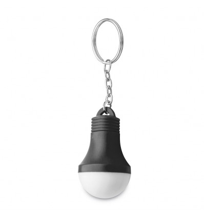 Llavero con luz LED con forma de lámpara personalizado Color Negro