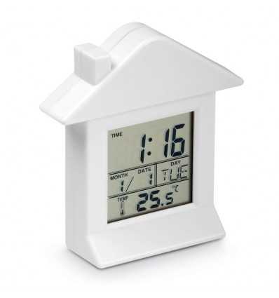 Reloj de plástico con forma de casa personalizado Color Blanco